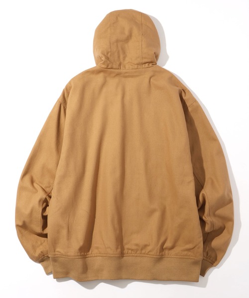 Dickies(ディッキーズ)の「【GENUINE DICKIES/ジェニュインディッキーズ】キャンバス&デニム フードボア ワークジップジャケット(ミリタリージャケット・メンズ・キャメル/インディゴブルー/ブラック/カーキ・M/XL/L)」の8枚目の写真