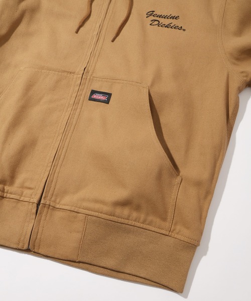 Dickies(ディッキーズ)の「【GENUINE DICKIES/ジェニュインディッキーズ】キャンバス&デニム フードボア ワークジップジャケット(ミリタリージャケット・メンズ・キャメル/インディゴブルー/ブラック/カーキ・M/XL/L)」の14枚目の写真