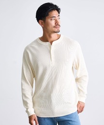 『JEMORGAN LONG JOHNS/ジェーイーモーガンロングジョーンズ』ハニカムヘンリーL/S ロングスリーブTシャツ【+】