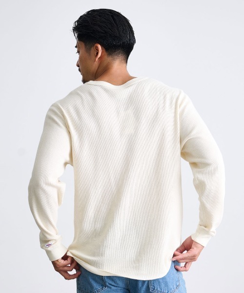 SILVER BULLET(シルバーバレット)の「『JEMORGAN LONG JOHNS/ジェーイーモーガンロングジョーンズ』ハニカムヘンリーL/S ロングスリーブTシャツ【+】(Tシャツ/カットソー・メンズ・ナチュラル/ネイビー/杢グレー/ブラック・XL/L/M)」の12枚目の写真