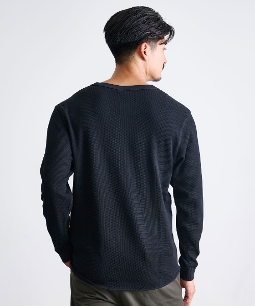 SILVER BULLET(シルバーバレット)の「『JEMORGAN LONG JOHNS/ジェーイーモーガンロングジョーンズ』ハニカムヘンリーL/S ロングスリーブTシャツ【+】(Tシャツ/カットソー・メンズ・ナチュラル/ネイビー/杢グレー/ブラック・XL/L/M)」の6枚目の写真