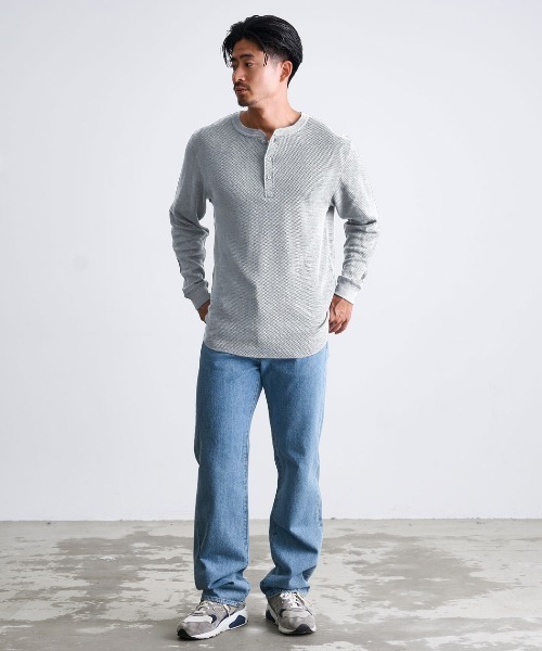 SILVER BULLET(シルバーバレット)の「『JEMORGAN LONG JOHNS/ジェーイーモーガンロングジョーンズ』ハニカムヘンリーL/S ロングスリーブTシャツ【+】(Tシャツ/カットソー・メンズ・ナチュラル/ネイビー/杢グレー/ブラック・XL/L/M)」の10枚目の写真