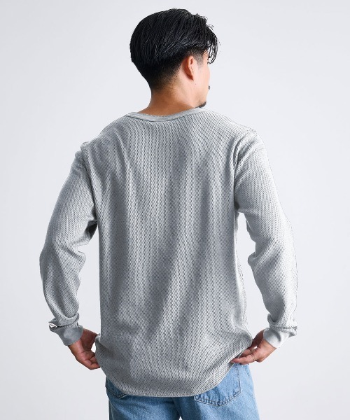 SILVER BULLET(シルバーバレット)の「『JEMORGAN LONG JOHNS/ジェーイーモーガンロングジョーンズ』ハニカムヘンリーL/S ロングスリーブTシャツ【+】(Tシャツ/カットソー・メンズ・ナチュラル/ネイビー/杢グレー/ブラック・XL/L/M)」の9枚目の写真