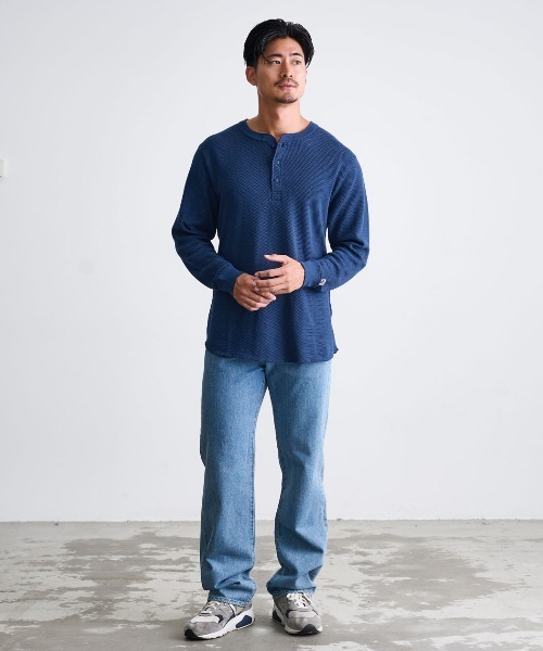 SILVER BULLET(シルバーバレット)の「『JEMORGAN LONG JOHNS/ジェーイーモーガンロングジョーンズ』ハニカムヘンリーL/S ロングスリーブTシャツ【+】(Tシャツ/カットソー・メンズ・ナチュラル/ネイビー/杢グレー/ブラック・XL/L/M)」の16枚目の写真