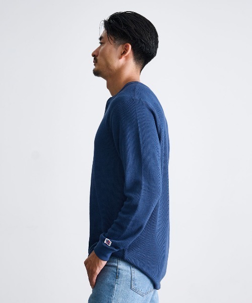 SILVER BULLET(シルバーバレット)の「『JEMORGAN LONG JOHNS/ジェーイーモーガンロングジョーンズ』ハニカムヘンリーL/S ロングスリーブTシャツ【+】(Tシャツ/カットソー・メンズ・ナチュラル/ネイビー/杢グレー/ブラック・XL/L/M)」の14枚目の写真