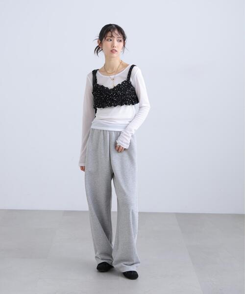 FREE'S MART(フリーズマート)の「◆シャーリングドットビスチェセットシアーカットソー(Tシャツ/カットソー・レディース・ブラウン/ホワイト/グレー・FREE)」の19枚目の写真