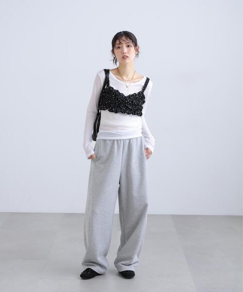 FREE'S MART(フリーズマート)の「◆シャーリングドットビスチェセットシアーカットソー(Tシャツ/カットソー・レディース・ブラウン/ホワイト/グレー・FREE)」の21枚目の写真