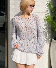 メッシュニット」に該当するニット/セーター（ホワイト/白色系