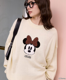PUBLUX/パブリュクス Minnie Mouse/ミニーマウス/相良刺繍ニット 限定展開