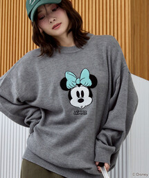 PUBLUX/パブリュクス Minnie Mouse/ミニーマウス/相良刺繍ニット 限定展開