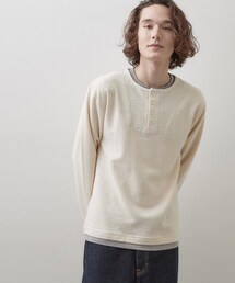Dessin（デッサン）の「フェイクレイヤードヘンリーネック（Tシャツ/カットソー）」