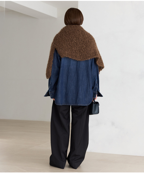 plage（プラージュ）の「standard denim シャツ（シャツ/ブラウス・レディース・ネイビー/ブルー系その他・FREE）」の6枚目の写真
