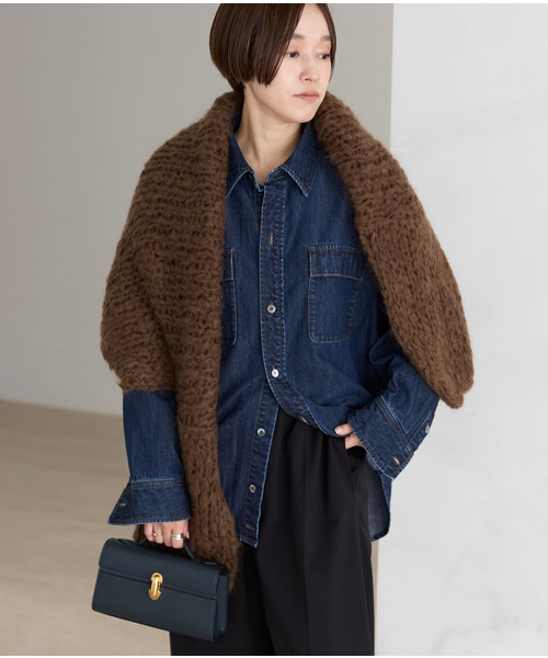 plage（プラージュ）の「standard denim シャツ（シャツ/ブラウス・レディース・ネイビー/ブルー系その他・FREE）」の7枚目の写真