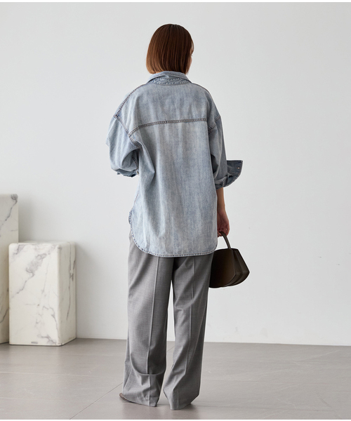 plage（プラージュ）の「standard denim シャツ（シャツ/ブラウス・レディース・ネイビー/ブルー系その他・FREE）」の12枚目の写真