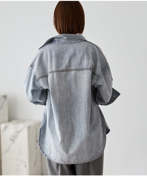 plage（プラージュ）の「standard denim シャツ（シャツ/ブラウス・レディース・ネイビー/ブルー系その他・FREE）」の16枚目の写真