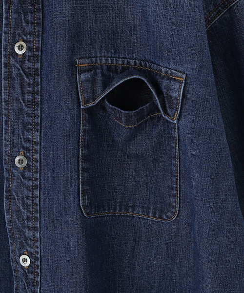 plage（プラージュ）の「standard denim シャツ（シャツ/ブラウス・レディース・ネイビー/ブルー系その他・FREE）」の20枚目の写真