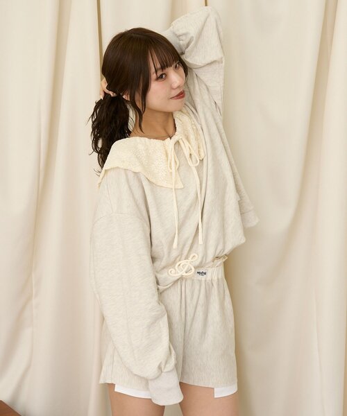 CIAOPANIC(チャオパニック)の「【neutral by ciaopanic】2WAYレースカラースウェット(スウェット・レディース・グレー/ネイビー・FREE)」の3枚目の写真