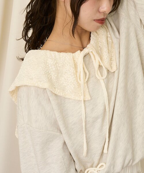 CIAOPANIC(チャオパニック)の「【neutral by ciaopanic】2WAYレースカラースウェット(スウェット・レディース・グレー/ネイビー・FREE)」の4枚目の写真