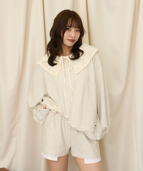 CIAOPANIC(チャオパニック)の「【neutral by ciaopanic】2WAYレースカラースウェット(スウェット・レディース・グレー/ネイビー・FREE)」の5枚目の写真