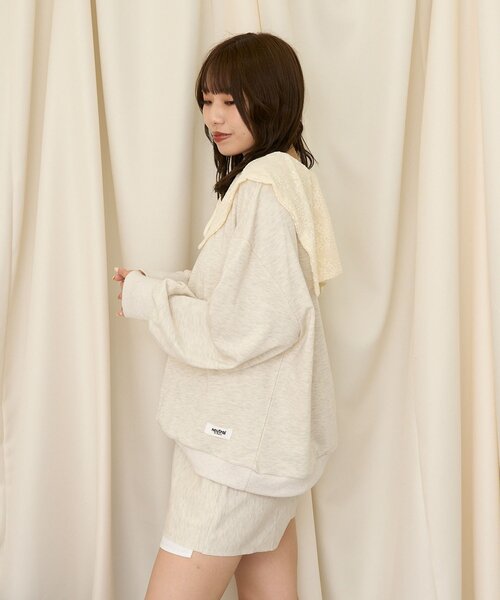 CIAOPANIC(チャオパニック)の「【neutral by ciaopanic】2WAYレースカラースウェット(スウェット・レディース・グレー/ネイビー・FREE)」の8枚目の写真