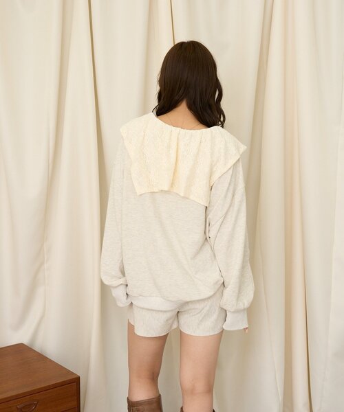 CIAOPANIC(チャオパニック)の「【neutral by ciaopanic】2WAYレースカラースウェット(スウェット・レディース・グレー/ネイビー・FREE)」の9枚目の写真