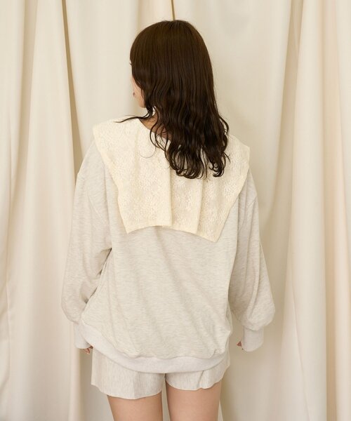 CIAOPANIC(チャオパニック)の「【neutral by ciaopanic】2WAYレースカラースウェット(スウェット・レディース・グレー/ネイビー・FREE)」の10枚目の写真