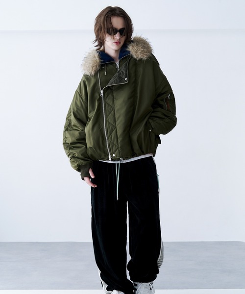 SeeSew(シーソー)の「【UNISEX】OVERSPEC N-2B JACKET/オーバーサイズN-2Bブルゾン(ミリタリージャケット・メンズ・ブラック/ブラウン/オリーブ・M/L)」の10枚目の写真