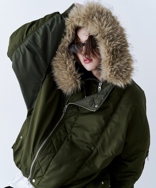 SeeSew(シーソー)の「【UNISEX】OVERSPEC N-2B JACKET/オーバーサイズN-2Bブルゾン(ミリタリージャケット・メンズ・ブラック/ブラウン/オリーブ・M/L)」の13枚目の写真