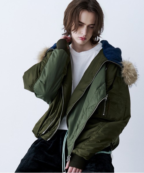 SeeSew(シーソー)の「【UNISEX】OVERSPEC N-2B JACKET/オーバーサイズN-2Bブルゾン(ミリタリージャケット・メンズ・ブラック/ブラウン/オリーブ・M/L)」の7枚目の写真