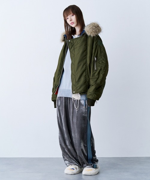 SeeSew(シーソー)の「【UNISEX】OVERSPEC N-2B JACKET/オーバーサイズN-2Bブルゾン(ミリタリージャケット・メンズ・ブラック/ブラウン/オリーブ・M/L)」の15枚目の写真