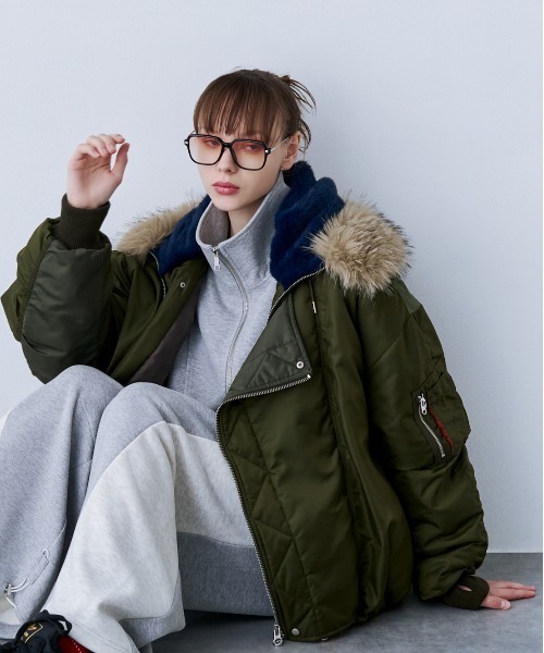 SeeSew(シーソー)の「【UNISEX】OVERSPEC N-2B JACKET/オーバーサイズN-2Bブルゾン(ミリタリージャケット・メンズ・ブラック/ブラウン/オリーブ・M/L)」の16枚目の写真