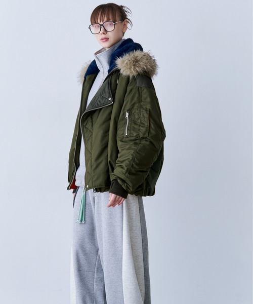 SeeSew(シーソー)の「【UNISEX】OVERSPEC N-2B JACKET/オーバーサイズN-2Bブルゾン(ミリタリージャケット・メンズ・ブラック/ブラウン/オリーブ・M/L)」の17枚目の写真