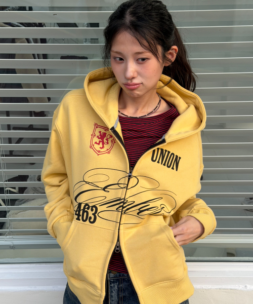 AMOU（アモウ）の「[アムクラブ] フードパーカー ジップアップ イエロー（パーカー・メンズ・その他・1/2）」の7枚目の写真