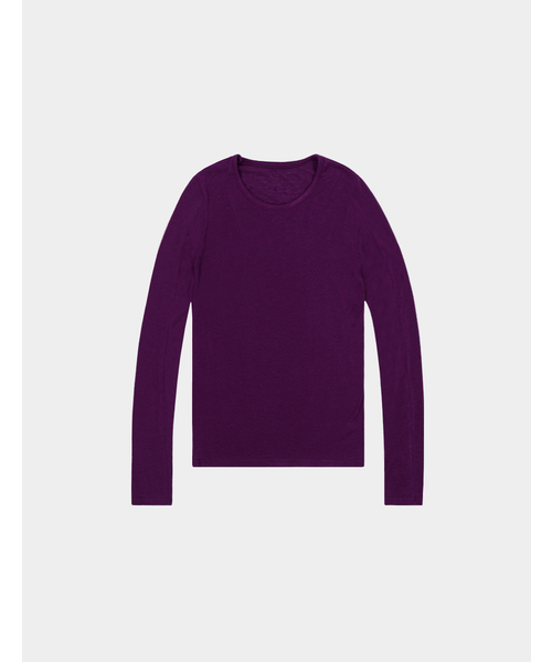 MURMURE(ミュールミュール)の「VIAR テンセルウール Tシャツ_Viar Tencel T-shirt_Violet(Tシャツ/カットソー・レディース・バイオレット・FREE)」の1枚目の写真