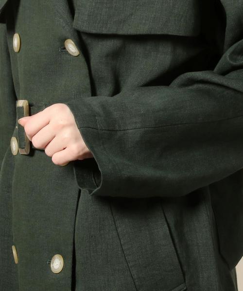 BEAUTY&YOUTH UNITED ARROWS（ビューティーアンドユースユナイテッドアローズ）の「＜TRADITIONAL WEATHERWEAR＞リネントレンチコート o（トレンチコート・レディース・ナチュラル/オリーブ・34）」の8枚目の写真