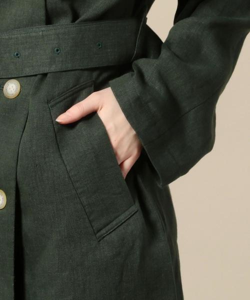 BEAUTY&YOUTH UNITED ARROWS（ビューティーアンドユースユナイテッドアローズ）の「＜TRADITIONAL WEATHERWEAR＞リネントレンチコート o（トレンチコート・レディース・ナチュラル/オリーブ・34）」の12枚目の写真