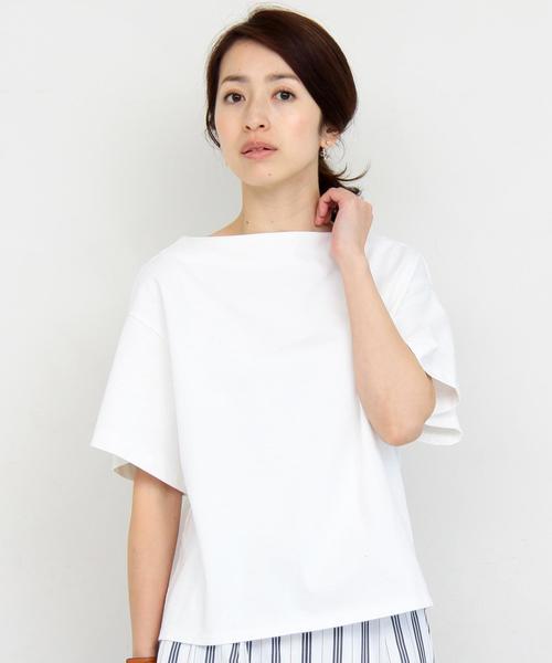 tシャツ コットンフリル ショートスリーブカットソー レディース コットンフリル ショートスリーブカットソー