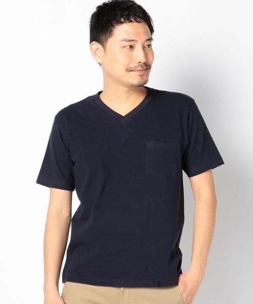 SHIPS（シップス）の「SA: "カナダ製" ピケ/Vネック ポケットTシャツ（Tシャツ/カットソー・メンズ・ホワイト/チャコールグレー/ネイビー・LARGE/SMALL/MEDIUM/X-LARGE）」の3枚目の写真