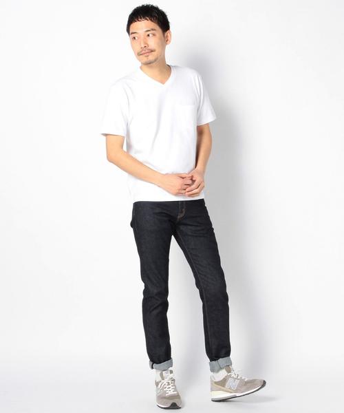 SHIPS（シップス）の「SA: "カナダ製" ピケ/Vネック ポケットTシャツ（Tシャツ/カットソー・メンズ・ホワイト/チャコールグレー/ネイビー・LARGE/SMALL/MEDIUM/X-LARGE）」の11枚目の写真