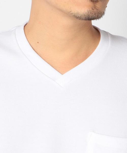 SHIPS（シップス）の「SA: "カナダ製" ピケ/Vネック ポケットTシャツ（Tシャツ/カットソー・メンズ・ホワイト/チャコールグレー/ネイビー・LARGE/SMALL/MEDIUM/X-LARGE）」の12枚目の写真