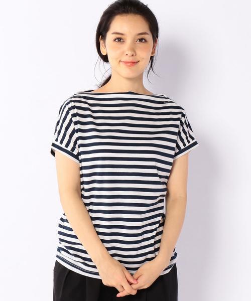 coen（コーエン）の「コットンモダールボートネックカットソー（Tシャツ/カットソー・レディース・オフホワイト/イエロー/その他1/その他2・MEDIUM/LARGE）」の4枚目の写真