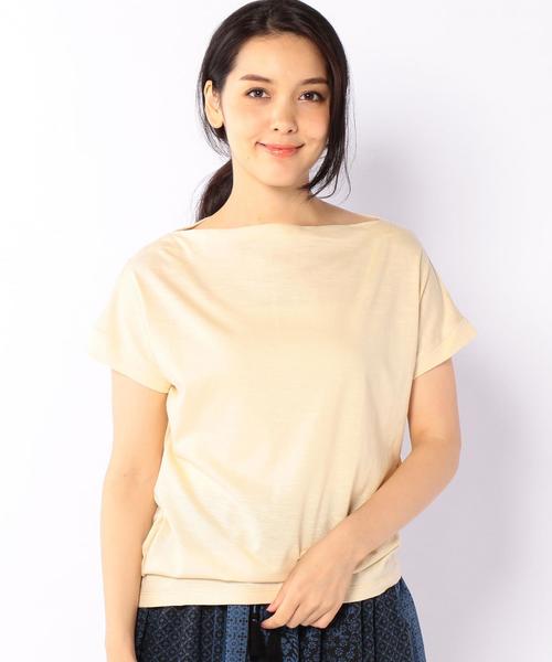 coen（コーエン）の「コットンモダールボートネックカットソー（Tシャツ/カットソー・レディース・オフホワイト/イエロー/その他1/その他2・MEDIUM/LARGE）」の3枚目の写真
