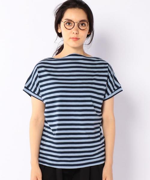 coen（コーエン）の「コットンモダールボートネックカットソー（Tシャツ/カットソー・レディース・オフホワイト/イエロー/その他1/その他2・MEDIUM/LARGE）」の6枚目の写真