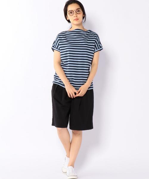 coen（コーエン）の「コットンモダールボートネックカットソー（Tシャツ/カットソー・レディース・オフホワイト/イエロー/その他1/その他2・MEDIUM/LARGE）」の8枚目の写真