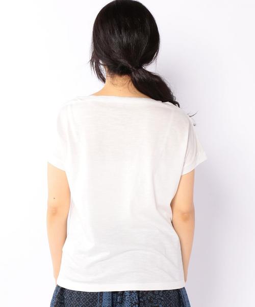 coen（コーエン）の「コットンモダールボートネックカットソー（Tシャツ/カットソー・レディース・オフホワイト/イエロー/その他1/その他2・MEDIUM/LARGE）」の15枚目の写真