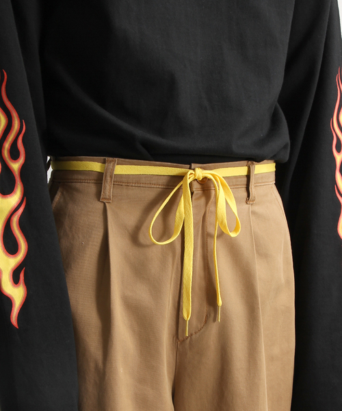 WEGO（ウィゴー）の「WEGO/シューレースベルト（ベルト・メンズ・サックスブルー/ライトピンク/イエロー/レッド/ブルー・FREE）」の3枚目の写真