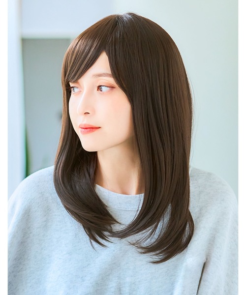 LINEASTORIA（リネアストリア）の「【フルウィッグ・ミディアム】メープルラテミディ（ウィッグ・レディース・その他6/その他7/その他9/その他8/その他10/その他1/その他2/その他3/その他5/その他4/チョコ/ブラック系1/ダークブラウン系1・M）」の6枚目の写真