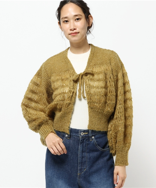 SLY(スライ)の「MOHAIR VOLUME SHORT C/D(カーディガン/ボレロ・レディース・ミント/イエロー系その他/グレー・FREE)」の3枚目の写真