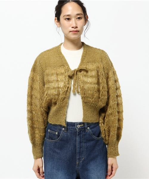 SLY(スライ)の「MOHAIR VOLUME SHORT C/D(カーディガン/ボレロ・レディース・ミント/イエロー系その他/グレー・FREE)」の4枚目の写真