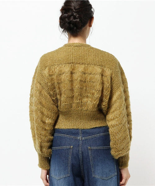 SLY(スライ)の「MOHAIR VOLUME SHORT C/D(カーディガン/ボレロ・レディース・ミント/イエロー系その他/グレー・FREE)」の6枚目の写真